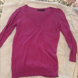The Limited Women's V-Neck Sweater - Fuchsia